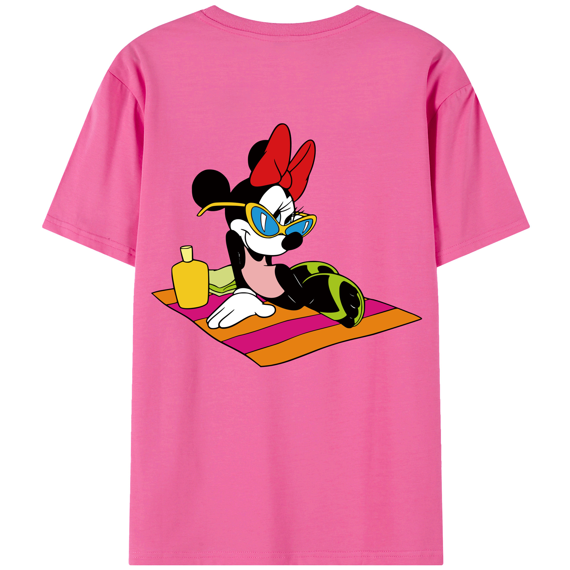（画像用） ミッキーマウス Mickey Mouse レディース半袖Tシャツ(バックプリント)